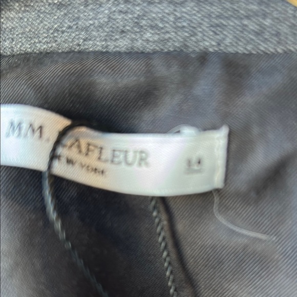 MM Lafleur The Tamar Blazer Longline Light Twill Charcoal Gray 14 - Picture 9 of 12